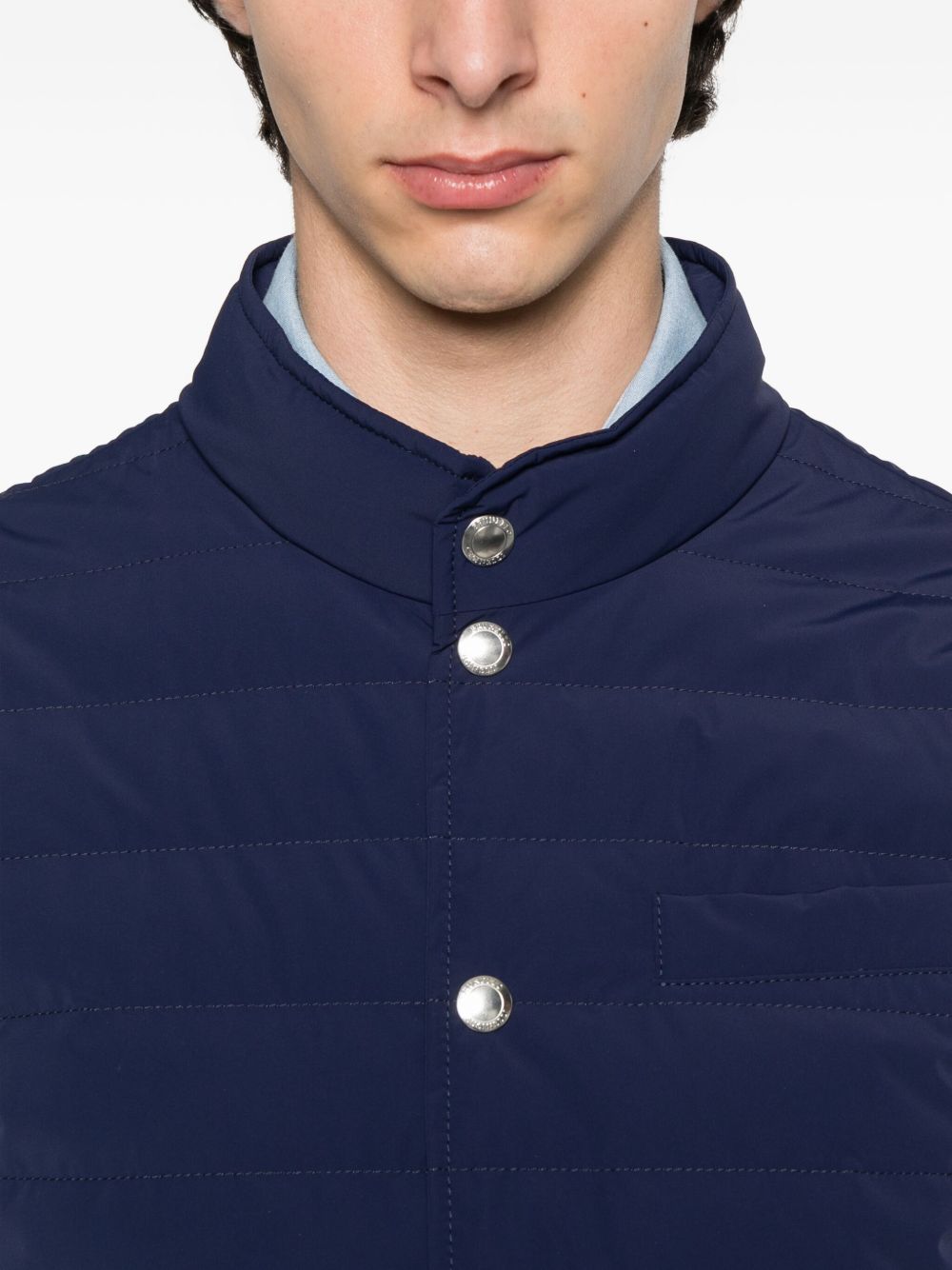 Brunello Cucinelli Bonded taffeta lightweight down vest